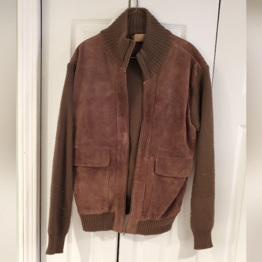 Boys Suede Sweater Jacket
